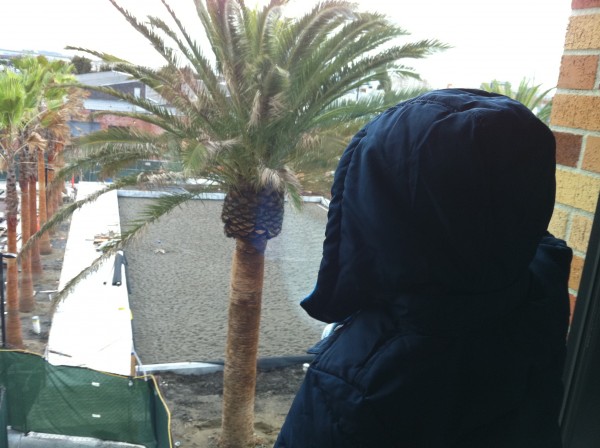 2010.12.20 - Looking at the Volleyball court