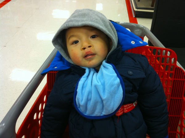 2011.1.2 - In the Target shopping cart