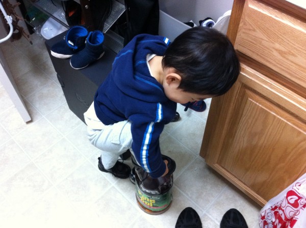 2012.2.14 - Putting on Shoes